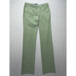 Peter Millar Pants Mens 32x34 Green Crown Crafted Performance Golf Stretch Chino